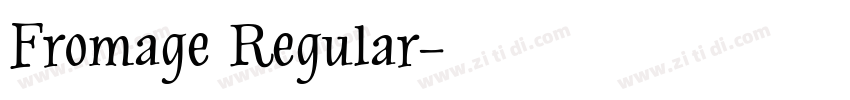 Fromage Regular字体转换
